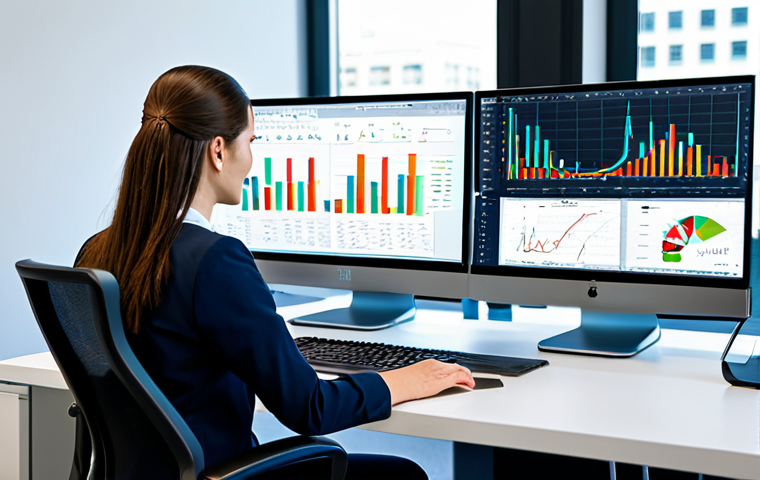 **

"A professional data analyst, fully clothed in a modest business casual outfit, working at a bright, modern office desk, surrounded by multiple monitors displaying data visualizations, safe for work, appropriate content, perfect anatomy, natural pose, professional."

**